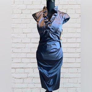 #65  NWT  Xscape Slate Blue Cocktail Dress Size 10